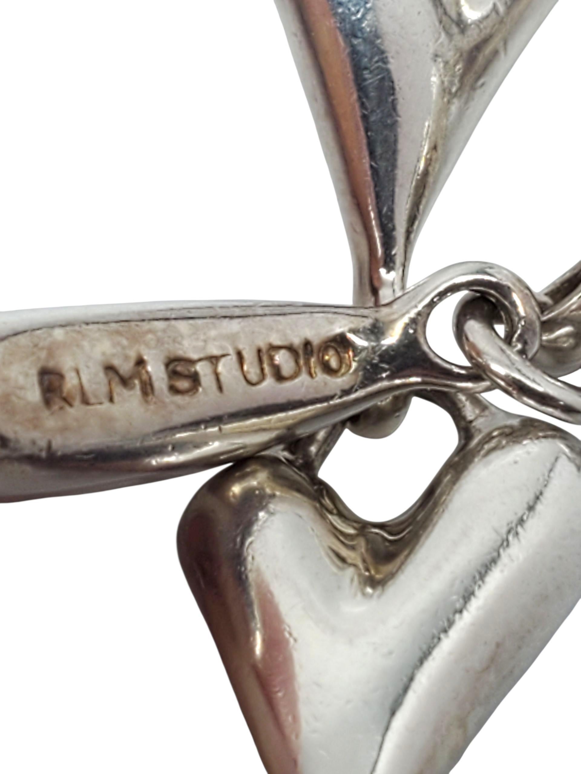 RLM Studio, bracelet à maillons en argent sterling en forme de cœur n° 23311 en vente 1