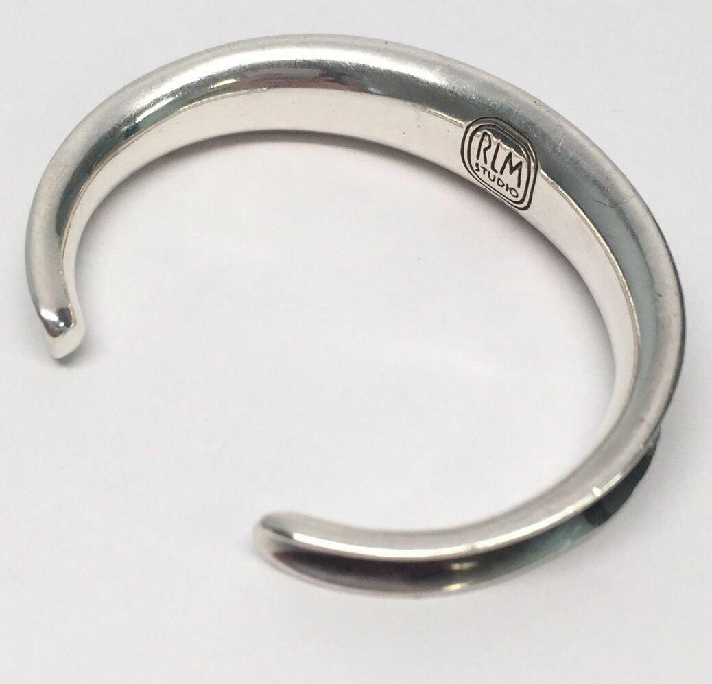 RLM Studio Sterling Silver Oxidized Concave Cuff Bracelet In Good Condition In Washington Depot, CT