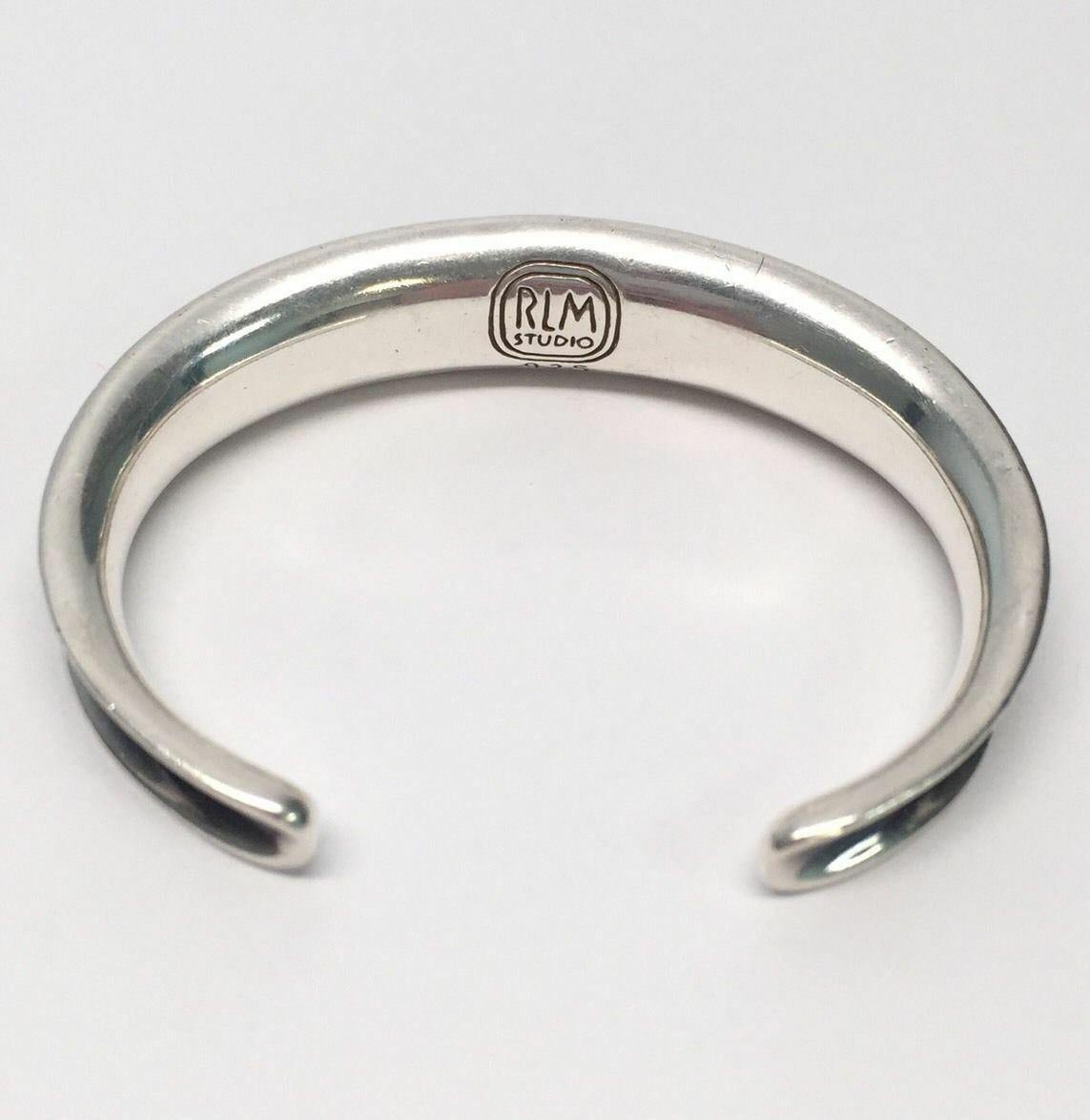 Women's RLM Studio Sterling Silver Oxidized Concave Cuff Bracelet