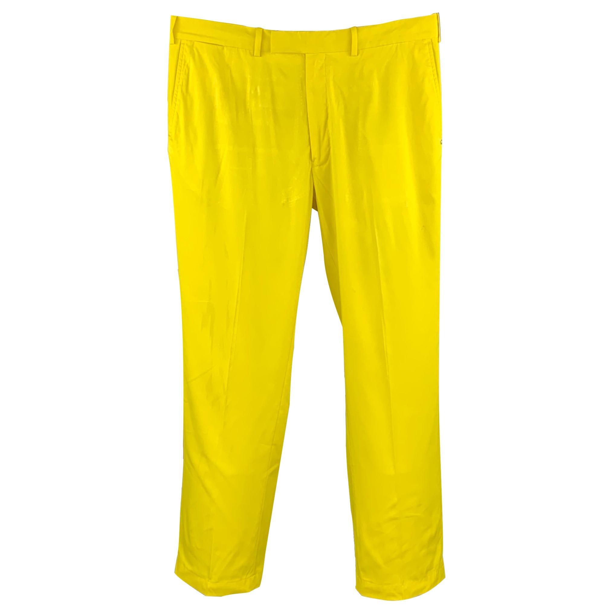 RLX by RALPH LAUREN Size 36 Yellow Polyester Zip Fly Casual Pants
