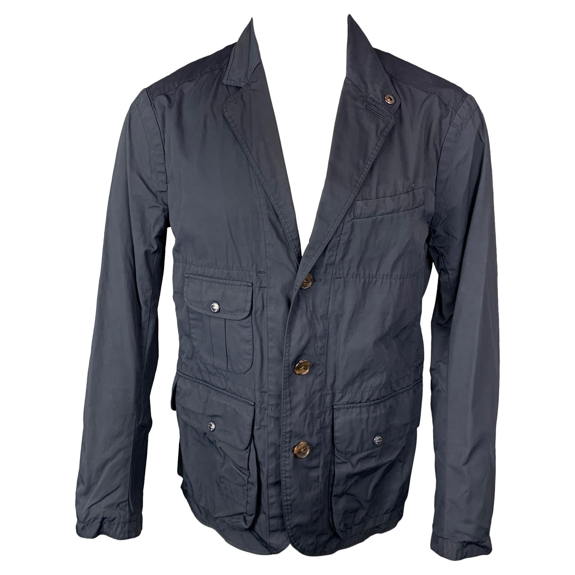 RLX by RALPH LAUREN Size M Navy Nylon / Cotton Notch Lapel Jacket