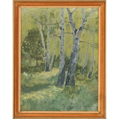 R.M. - 20th Century Oil, Woodland Scene