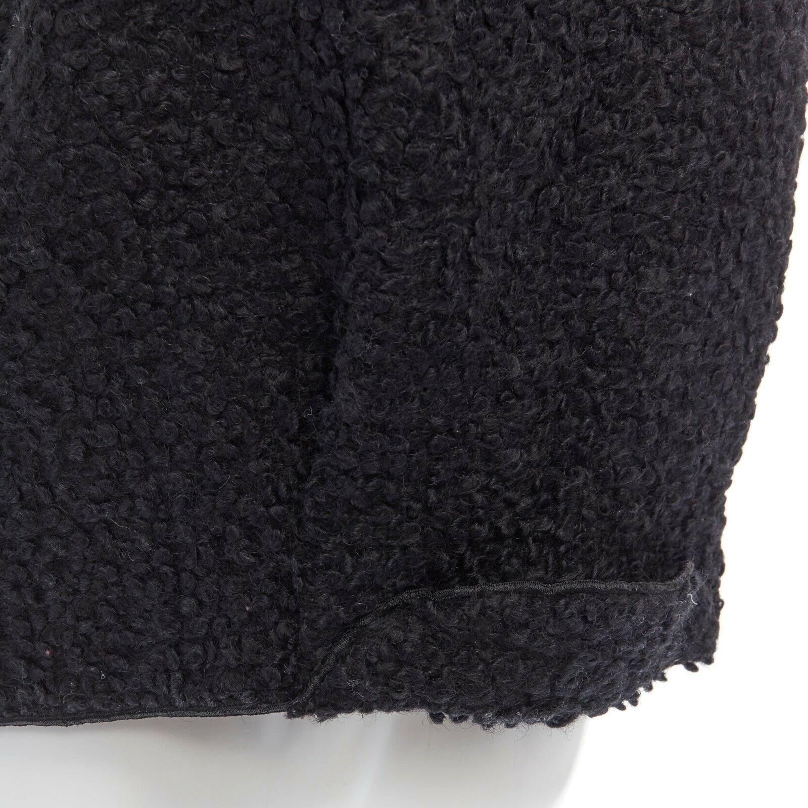 RM ROLAND MOURET wool mohair blend draped collar sleeveless vest jacket US6 M 2