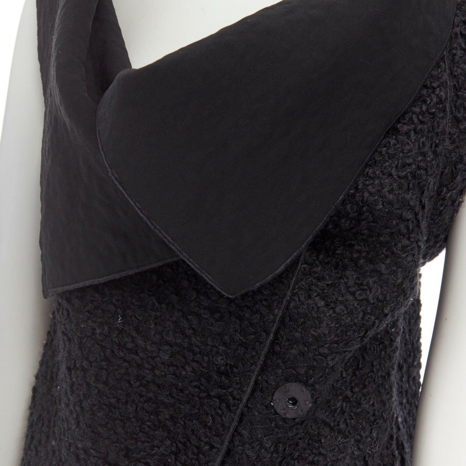 RM ROLAND MOURET wool mohair blend draped collar sleeveless vest jacket US6 M In Good Condition In Hong Kong, NT