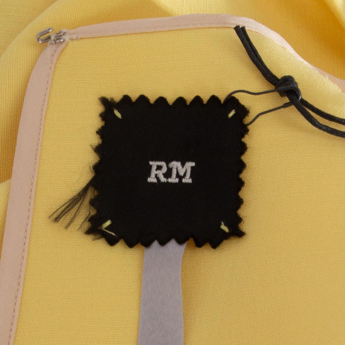 RM ROLAND MOURET yellow silk blend MONTPARNASSE MIDI Dress 36 XS For Sale 1