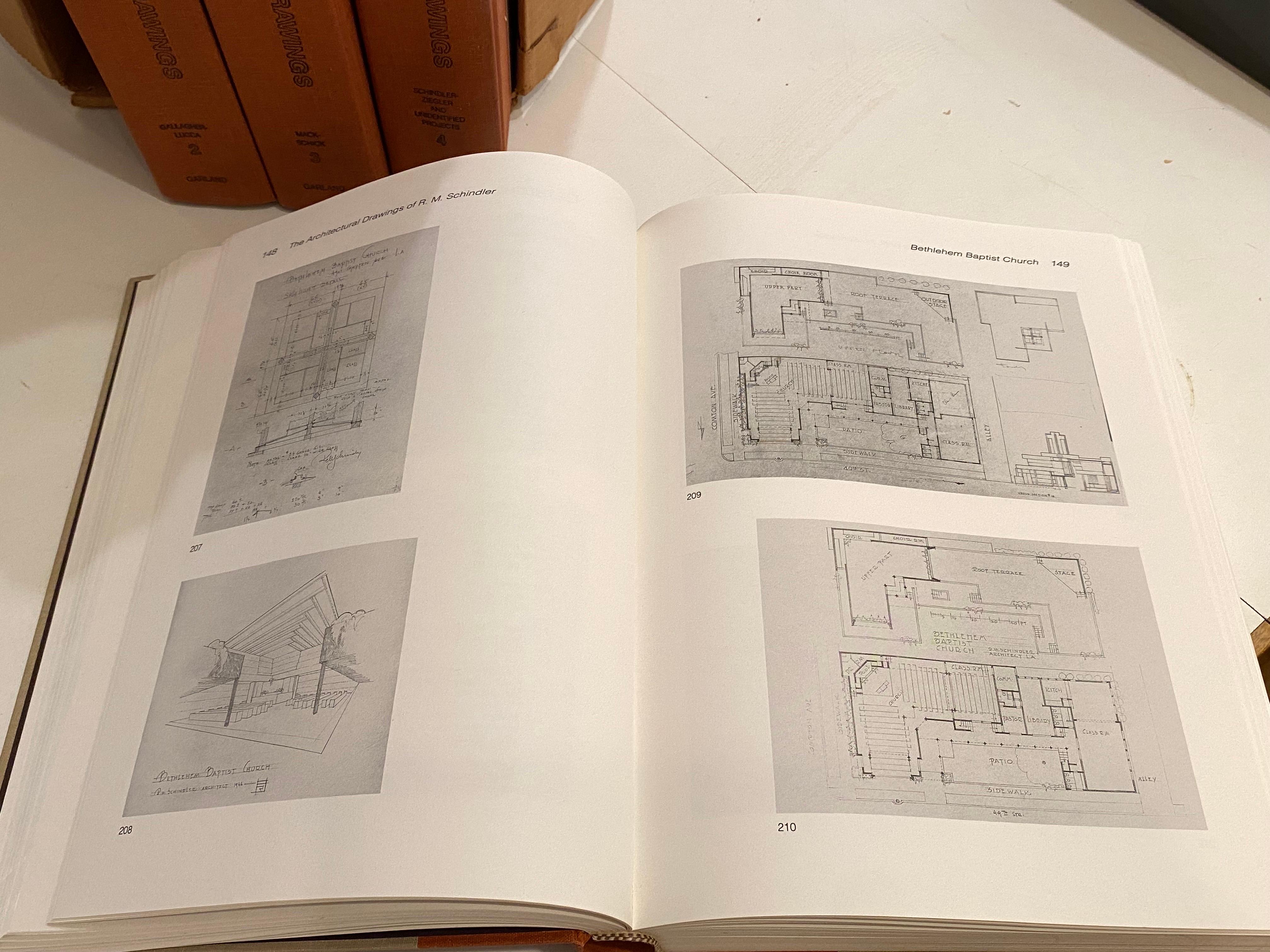 R.M. Schindler 4 volumn Set of his Architectual Drawings For Sale 3