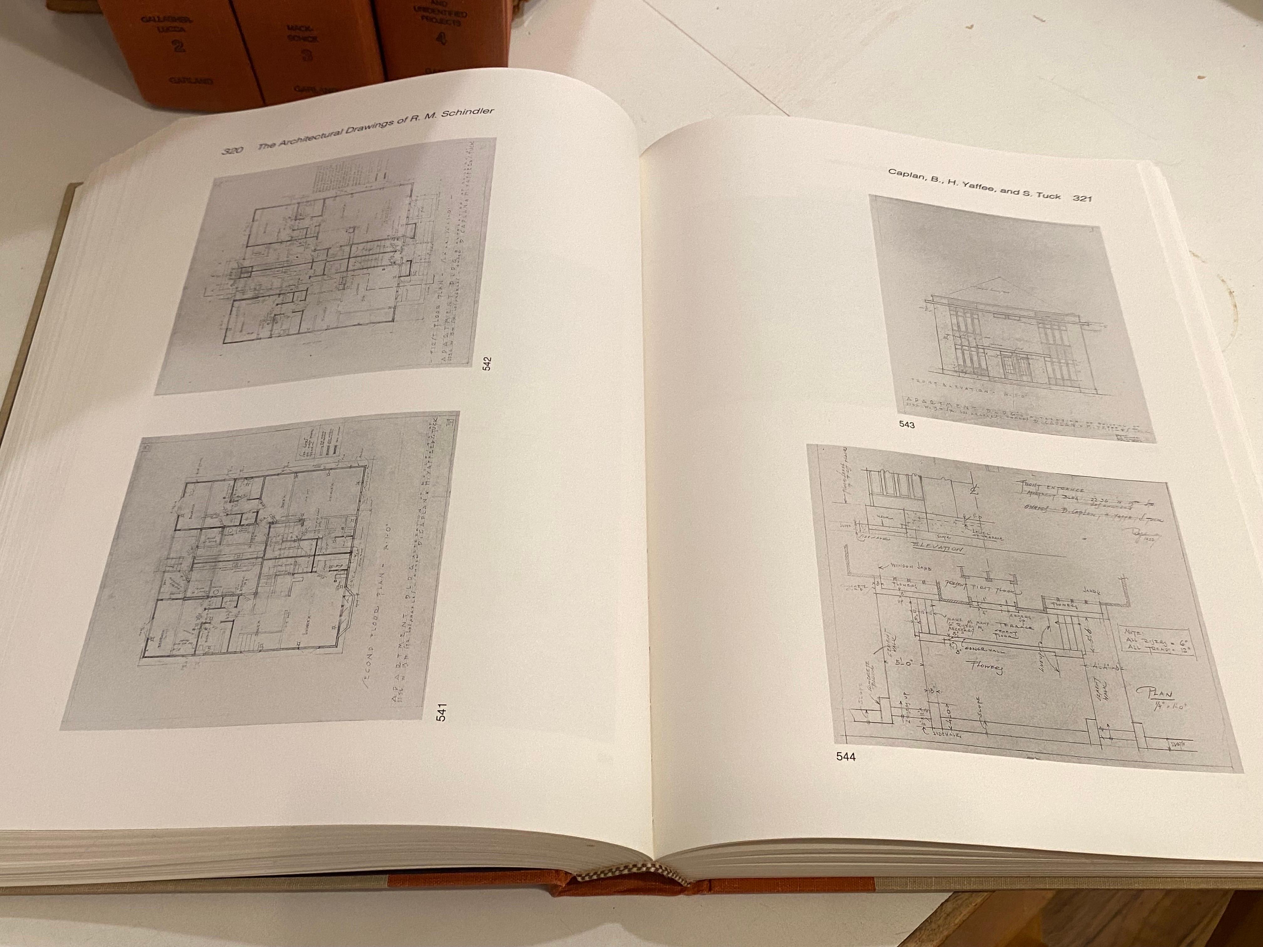 R.M. Schindler 4 volumn Set of his Architectual Drawings 1