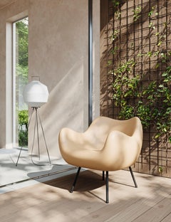 RM58 Matt Red Polyethylene And Powder-Coated Steel Armchair by VZOR