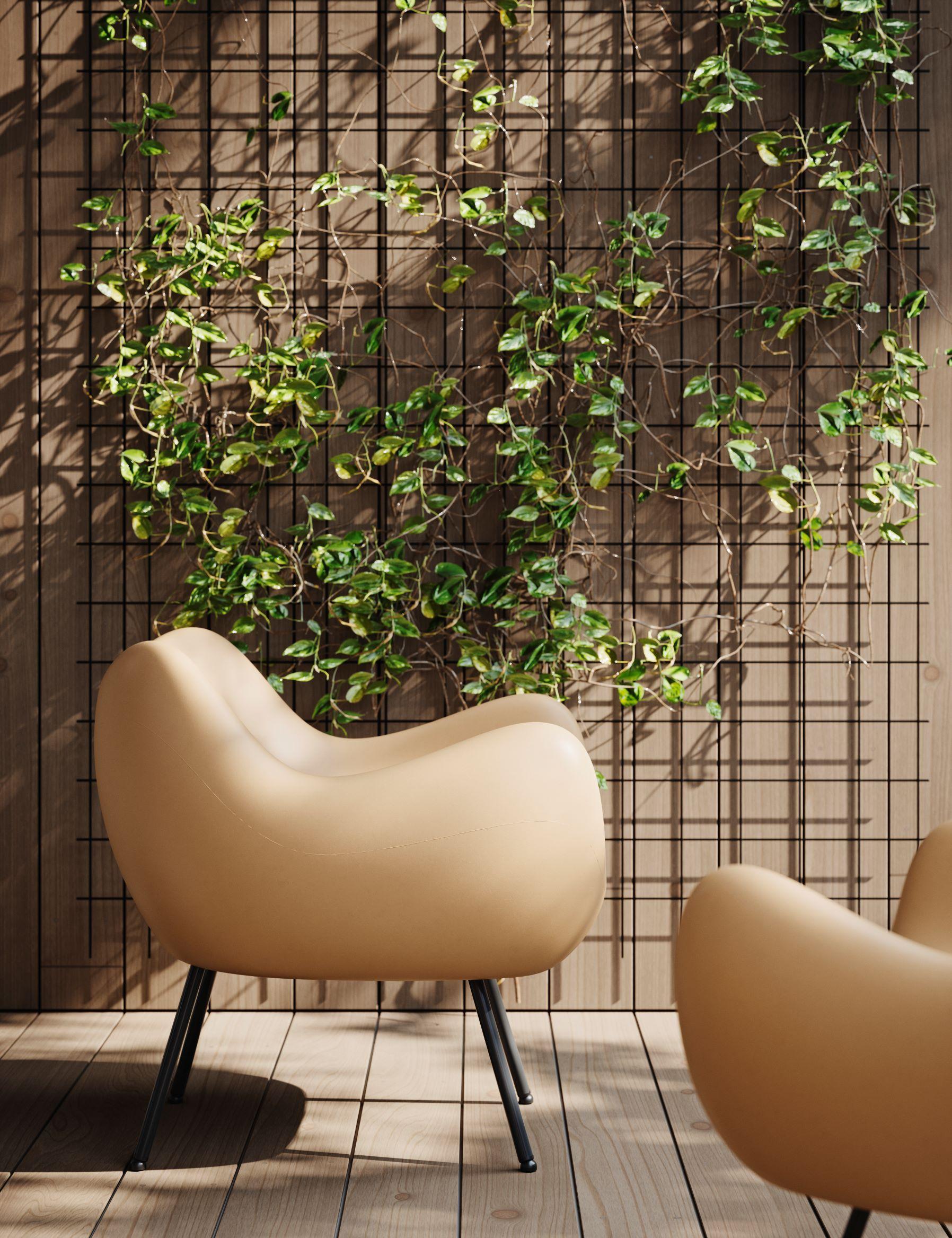Post-Modern RM58 Matt Red Polyethylene And Powder-Coated Steel Armchair by VZOR For Sale
