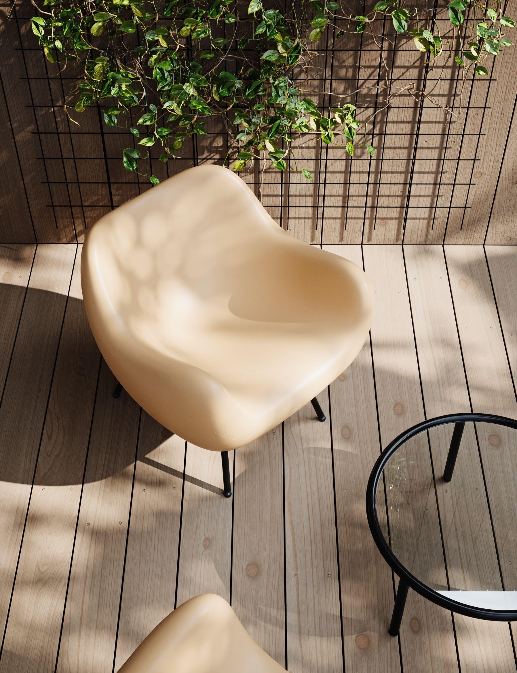 Polish RM58 Matt Red Polyethylene And Powder-Coated Steel Armchair by VZOR For Sale