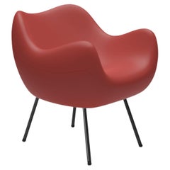 RM58 Matt Red Polyethylene And Powder-Coated Steel Armchair by VZOR