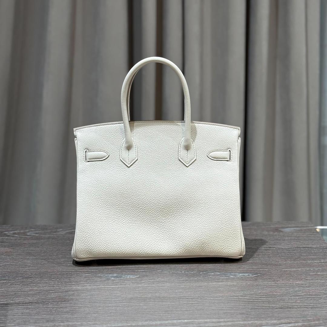 Hermès Beton Birkin 30 Togo Palladium Hardware (Grau) im Angebot