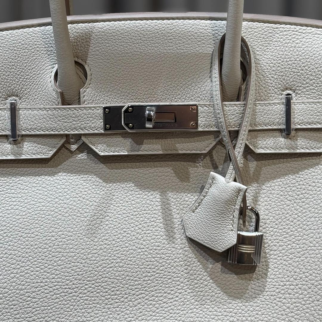 Hermès Beton Birkin 30 Togo Palladium Hardware im Angebot 1