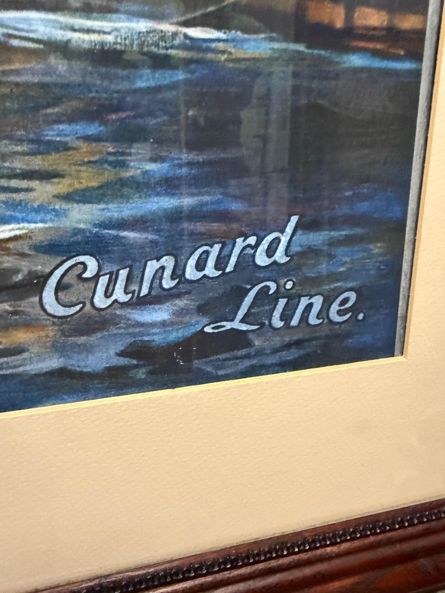 RMS Aquitania Cunard White Star Line Druck von DWYN ROSENKYNGE im Angebot 4