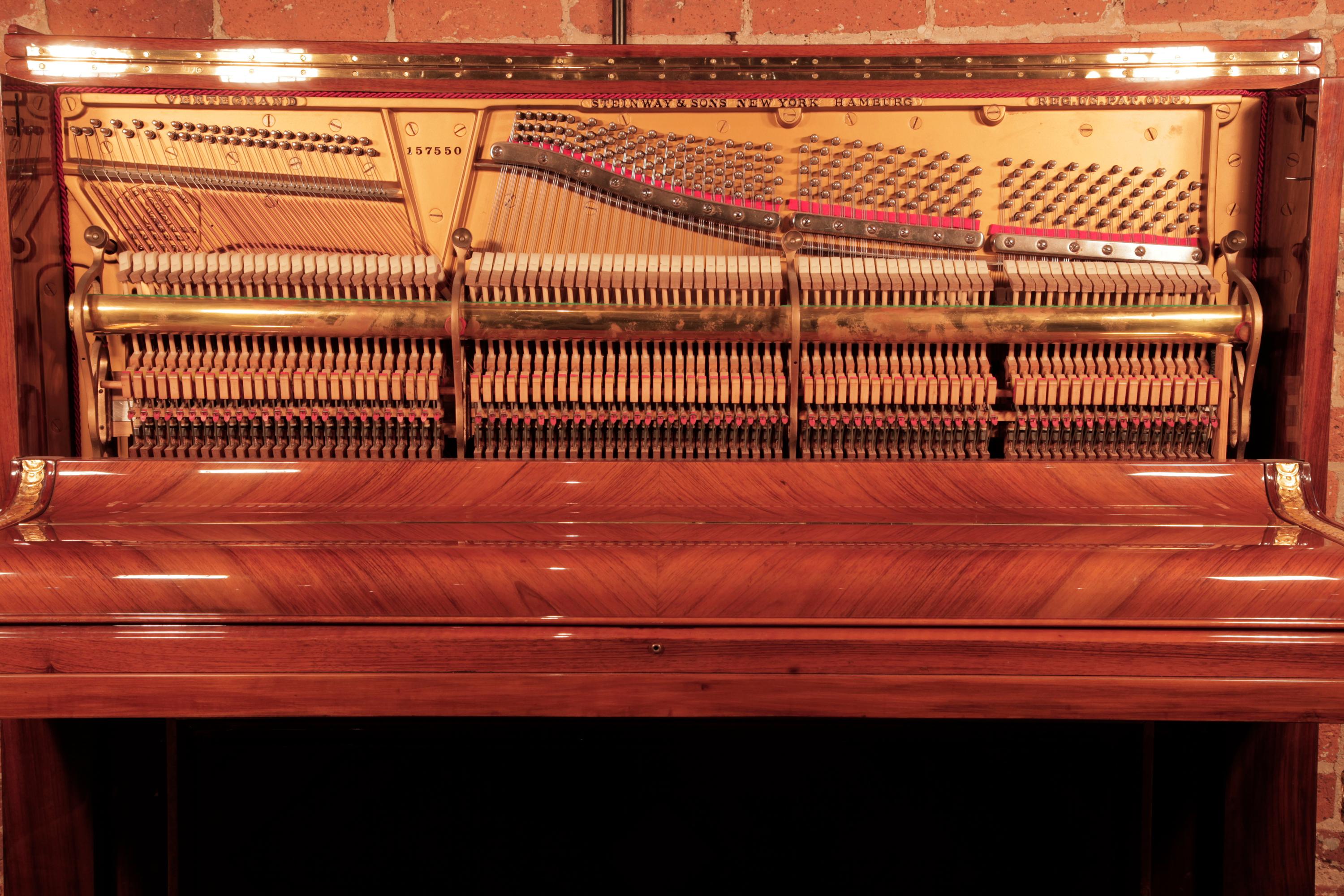 Steinway Piano Made for the Olympic & Titanic Liners Carved Walnut Gold Leaf For Sale 1