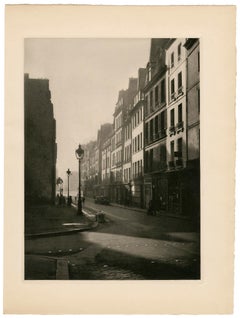 Street Scene, L'Ile Saint Louis, Paris — Mid-Century Photogravure