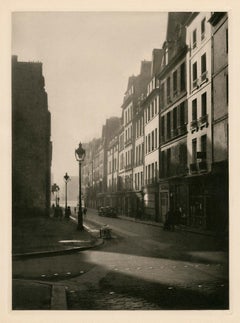 Street Scene, L'Ile Saint Louis, Paris — Mid-Century Photogravure