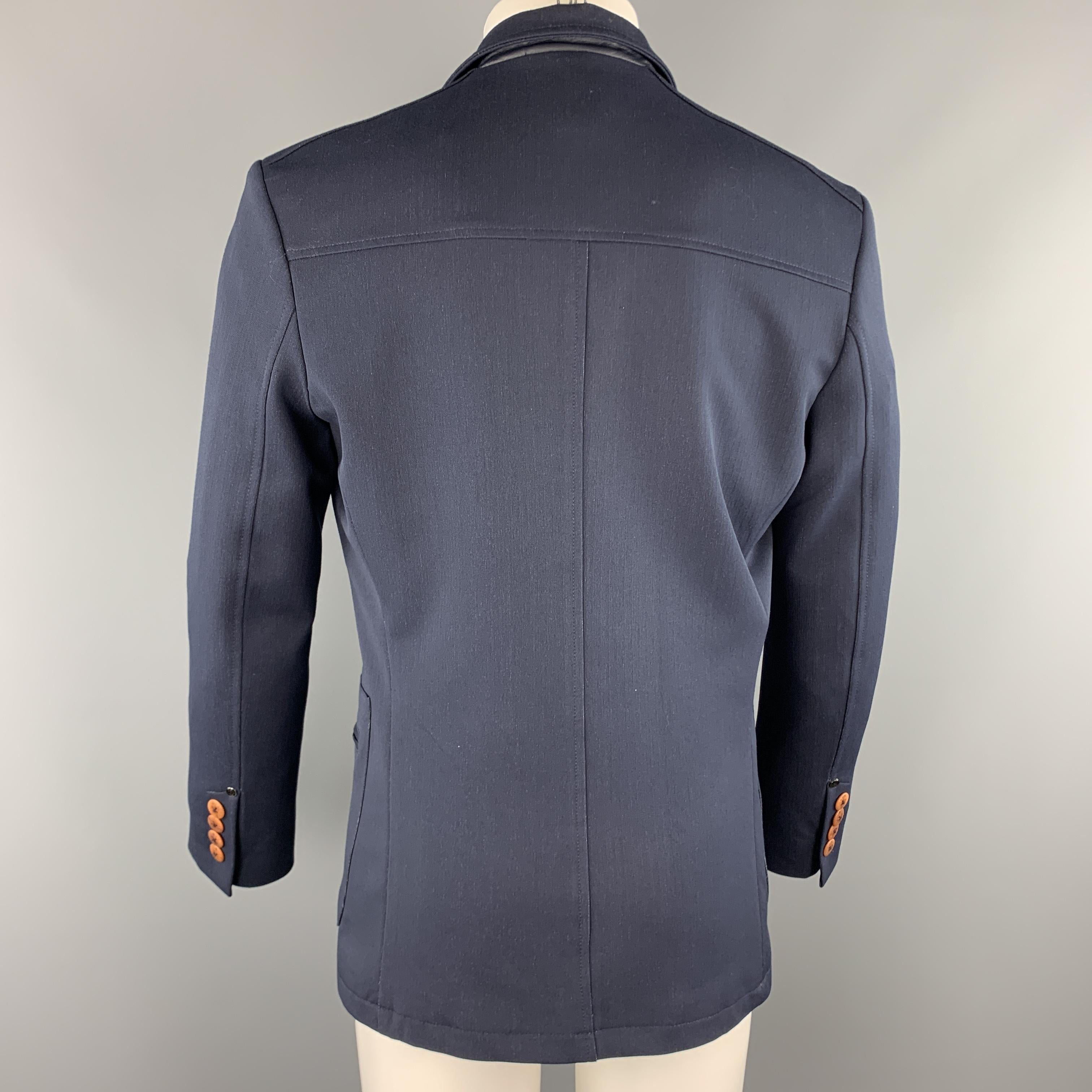  RNT23 JEANS 38 - Veste zippée texturée à poche zippée - Marine Pour hommes 