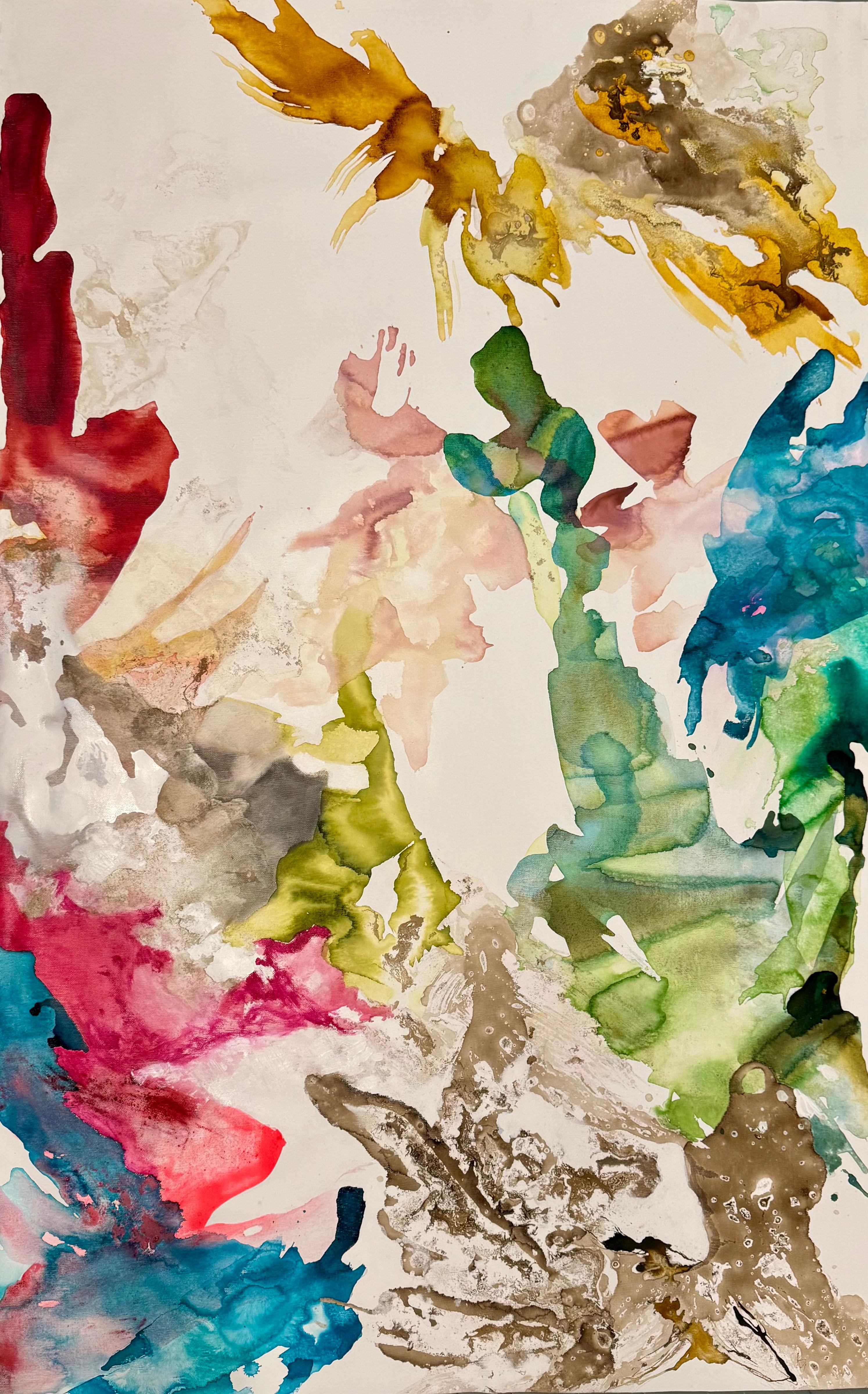 Impermanence Series n7 et n6, Diptyque. De la série Impermanence - Abstrait Mixed Media Art par Rosario Briones