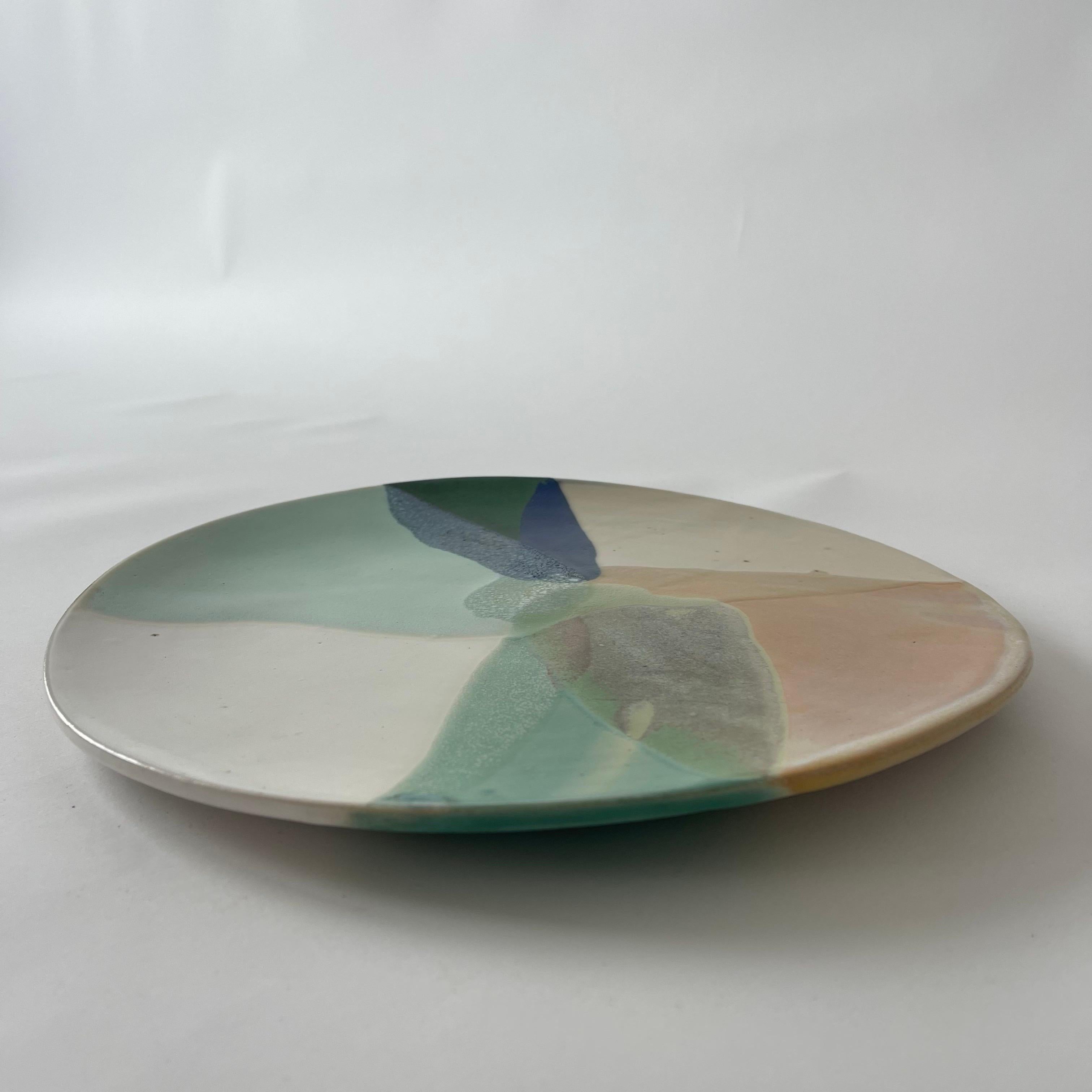 Plato esmaltado multicolor Ro Ro Handmade Studio Pottery, años 60 siglo XX en venta