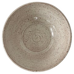 Ro Ro Handmade Studio Pottery Speckled Beige Glazed Bowl, 1960s