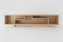 "Roa" rack in natural Woodwork Brazilian, Tv Cabinet, Media Unit