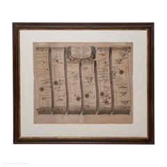 Road Map Britannia No 15 London to St Davids John Ogilby Brown Gilt Frame