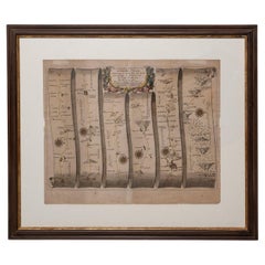 Used Road Map Britannia No 15 London to St Davids John Ogilby Brown Gilt Frame