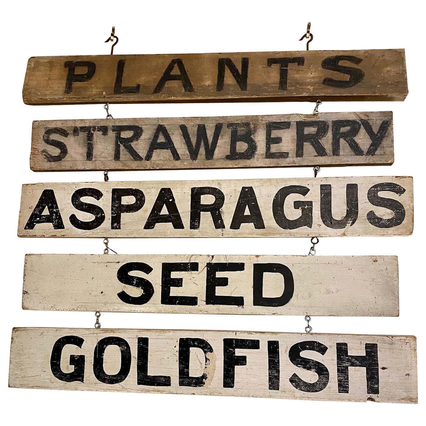 Rustic Vegetable Signs Roadside Farm Vegetable Stand Sign, circa 1940s at 1stDibs | hand ...