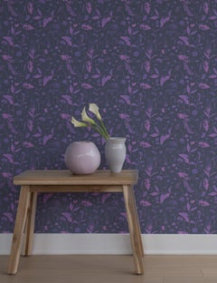 Roadside Flower Floral Wallpaper Purple, Jewel
