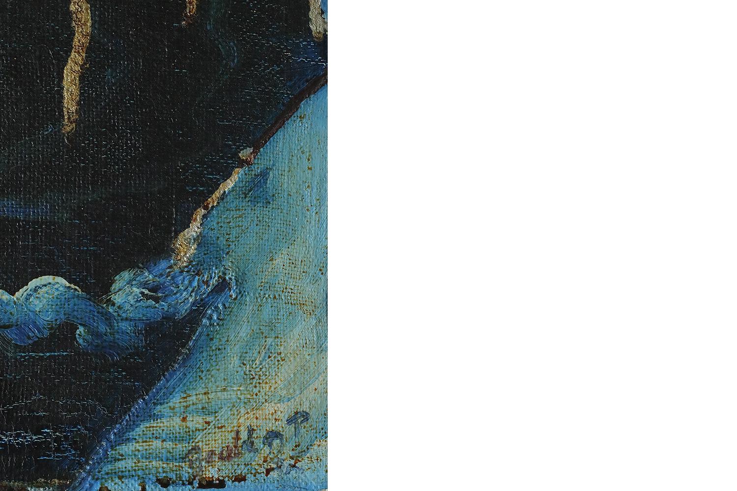 Danois Roald Ditmer, composition abstraite, diptyque à l'huile sur toile, encadré en vente