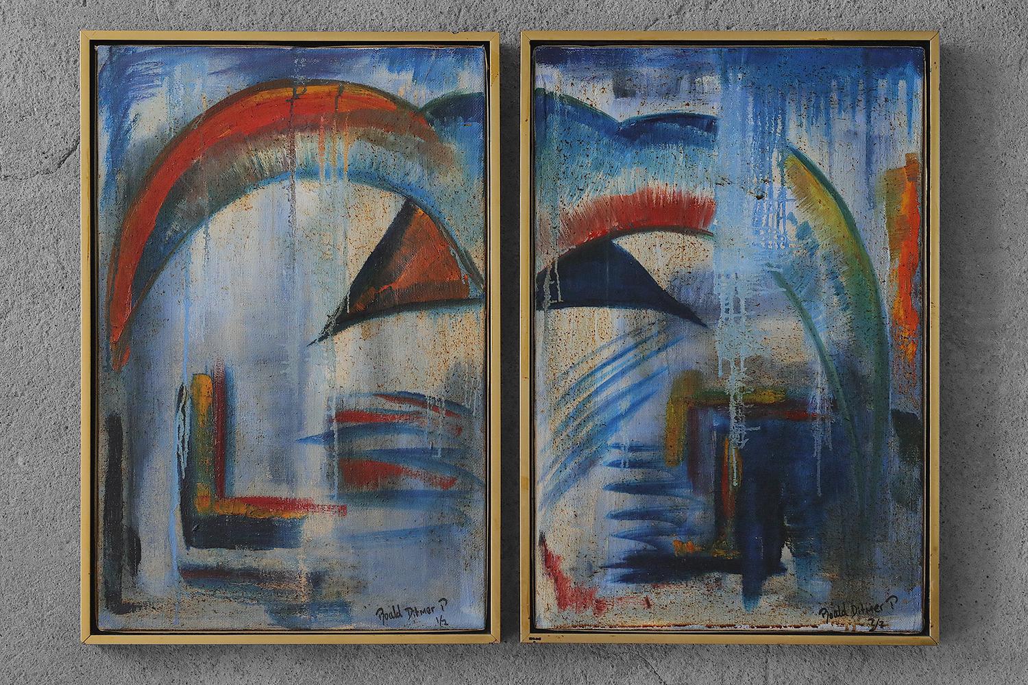 Roald Ditmer, Abstract Composition
Oil on canvas
Number 1/2, 2/2
The work signed by the artist's signature and an individual number
Work dimensions 65/45
Framed work

Roald Ditmer was born in 1959. He is a Danish artist who specializes in oil