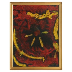 Roald Ditmer, Composición abstracta, Pinturas al óleo sobre lienzo, 1999, Enmarcado