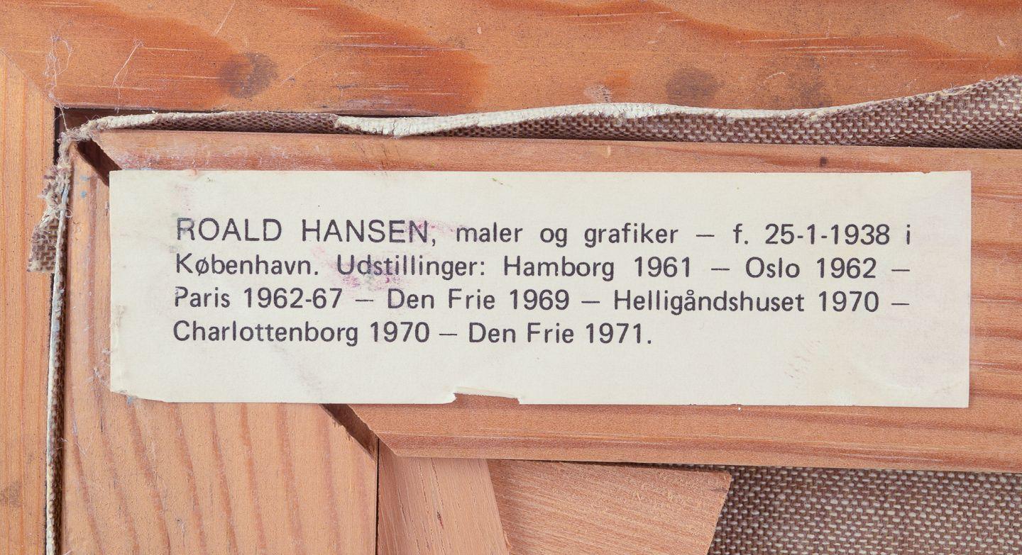 Roald Hansen, börsennotierter dänischer Maler. Öl auf Leinwand. Winterszene mit Bauernhof. im Angebot 2