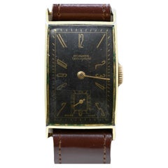 Vintage Roamer Standard Art Deco Bauhaus Gold plated Watch Swiss Made circa 1950-60.