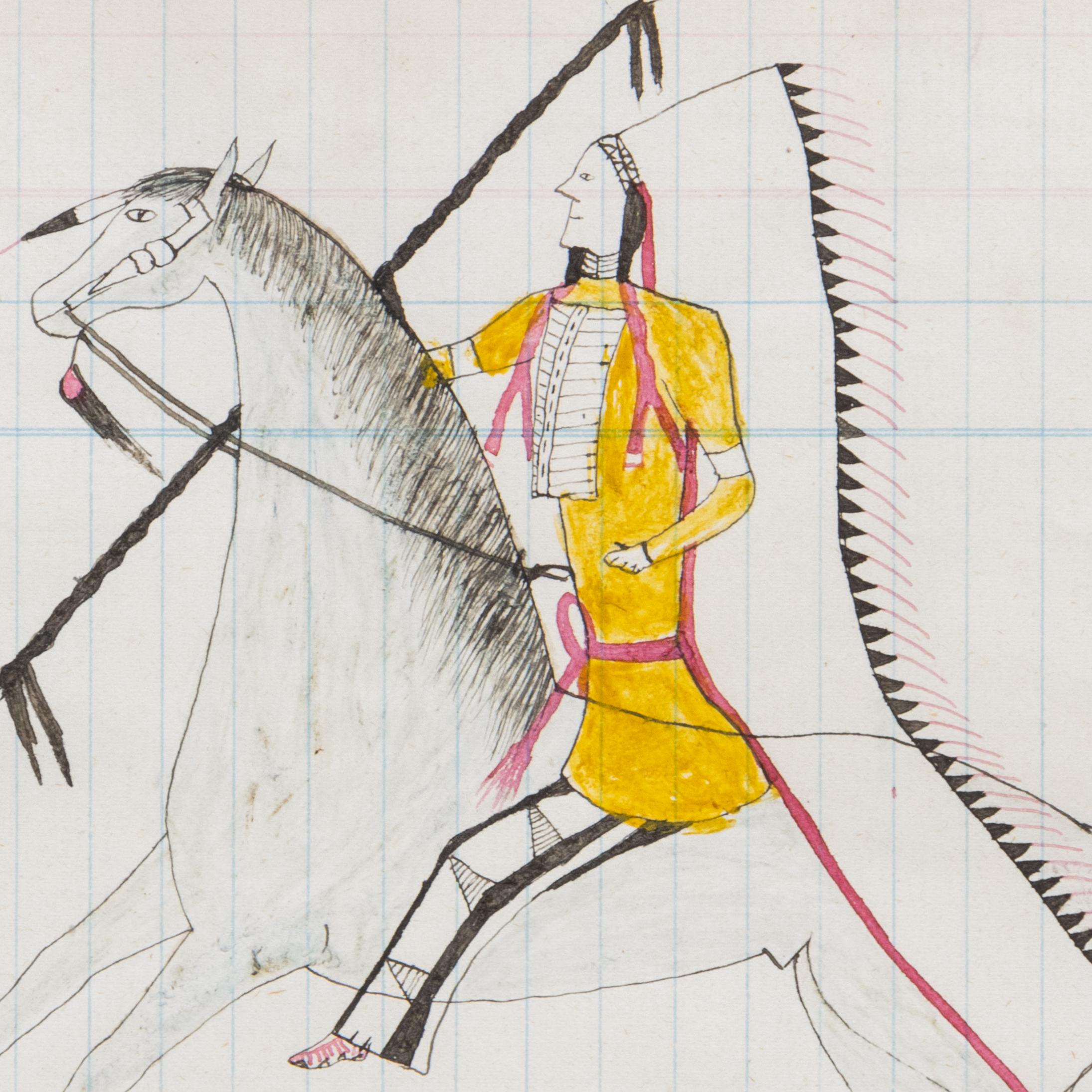 Aquila di Roan, disegno del registro del guerriero Wanbli Hito In condizioni buone in vendita a Coeur d'Alene, ID