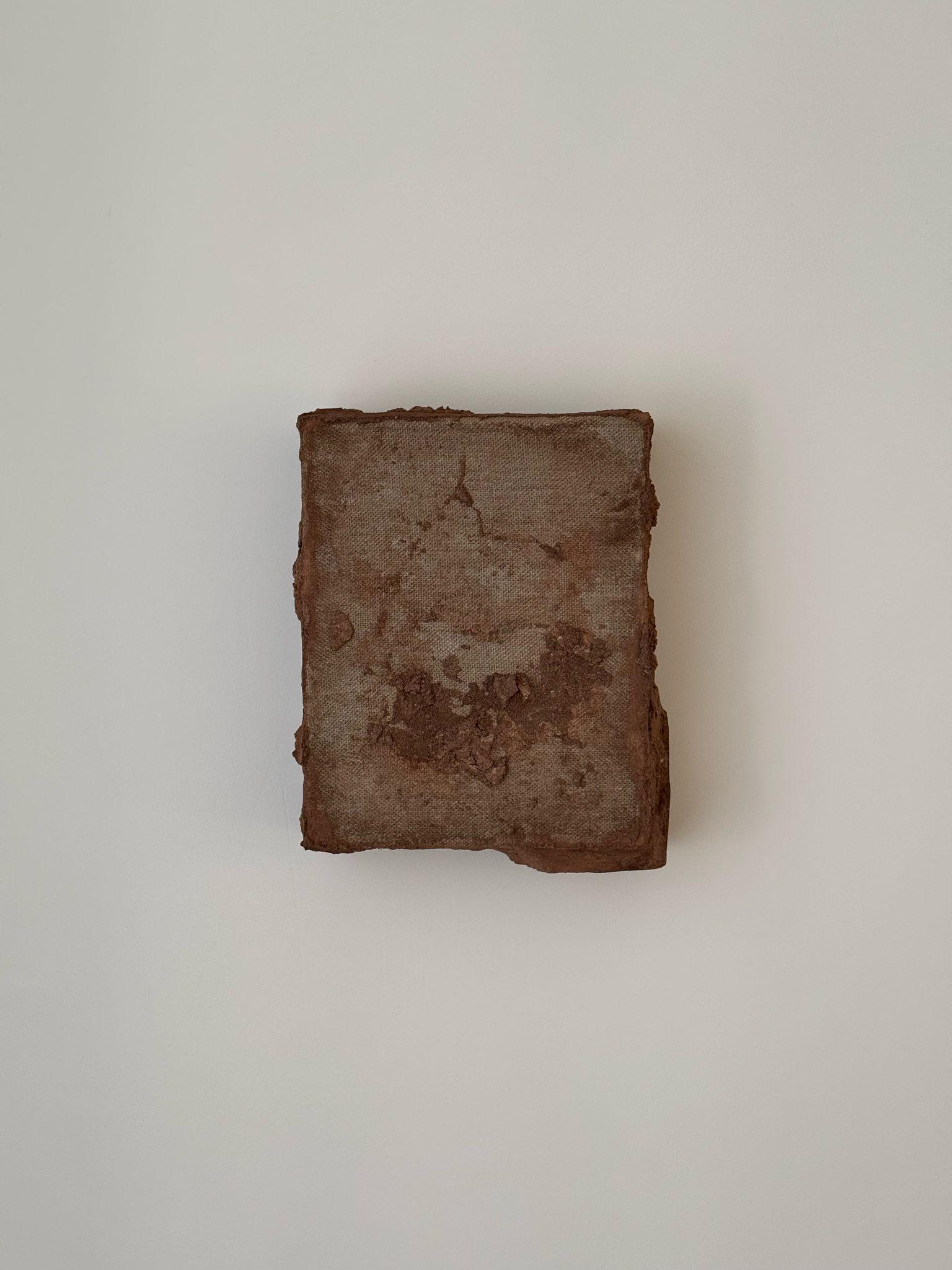 Earth-Toned Mixed Media auf Leinwand, Beton und Sand, 2025, ohne Titel 83252, Erdtöne