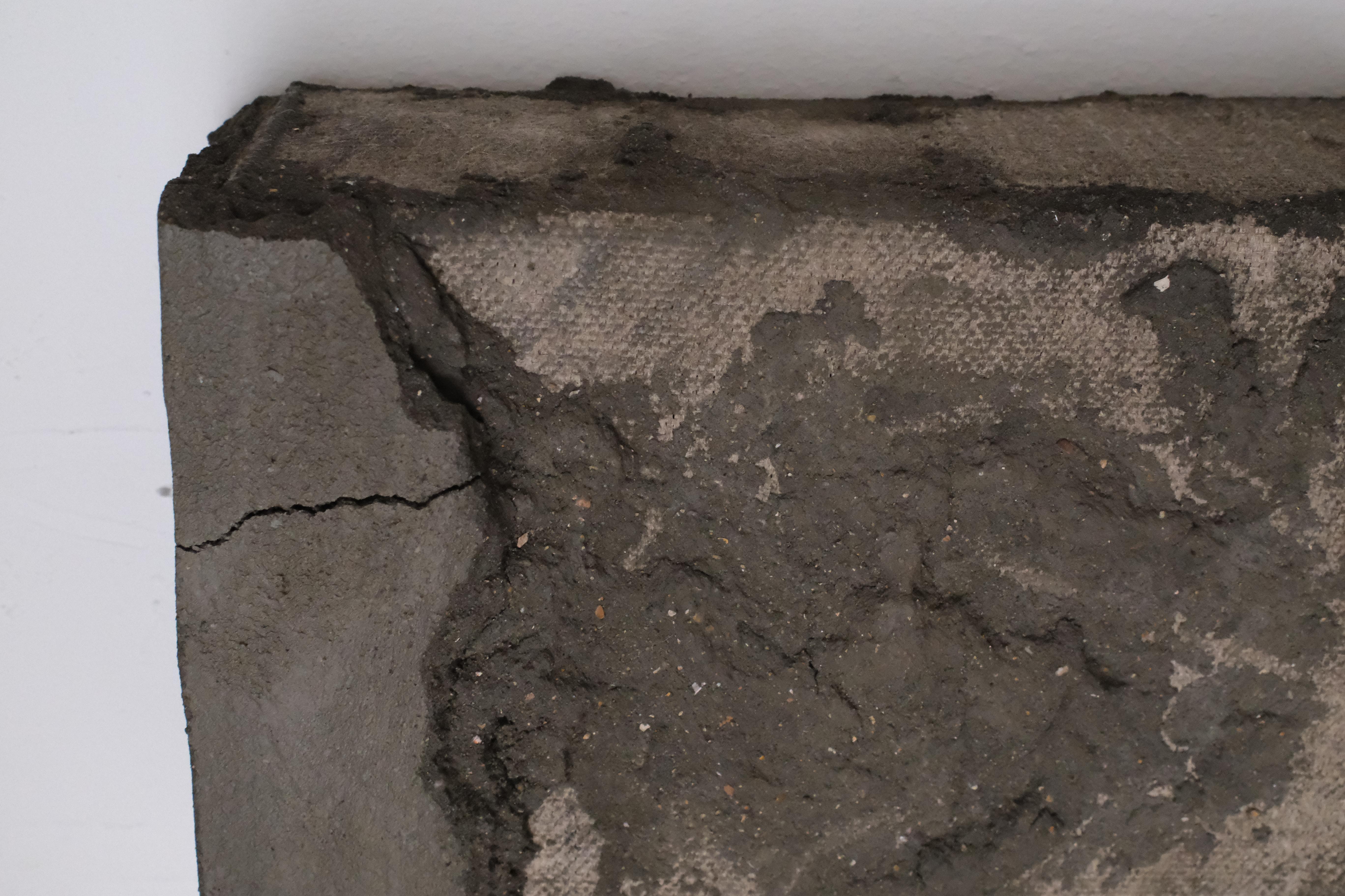 Green-Toned Mixed Media on Canvas, Concrete and Sand, 2025 -'Untitled 1811241' For Sale 2