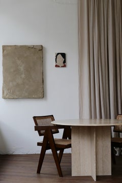 Raw Earth-Toned Mixed Media auf Leinwand, Beton und Sand, 2024 – Ohne Titel 85241