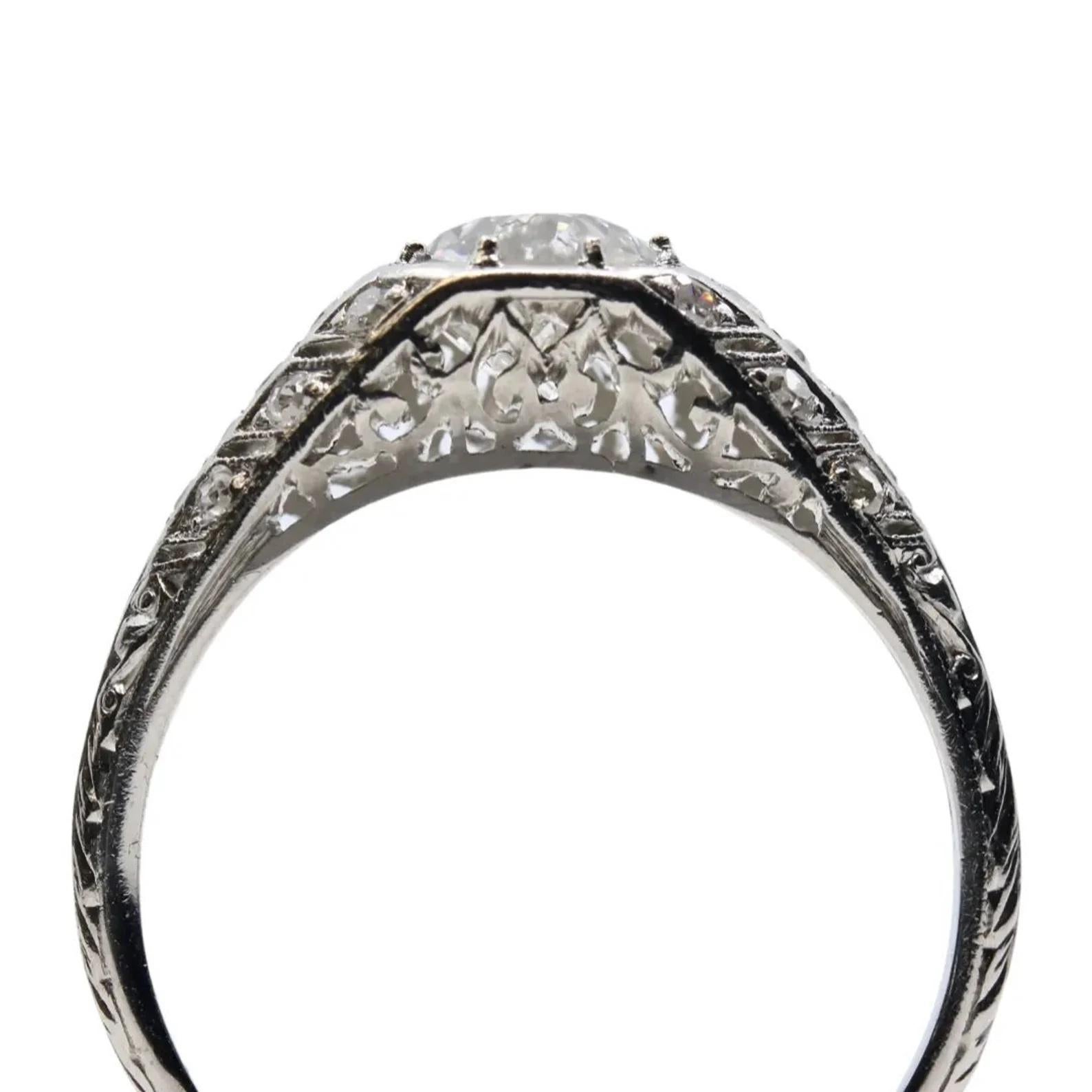 20s deco engagement ring