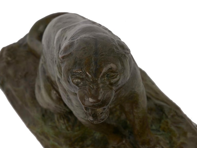 “Roaring Jaguar” Art Deco French Bronze Sculpture by Adolphe Geoffroy and Susse For Sale at 1stDibs