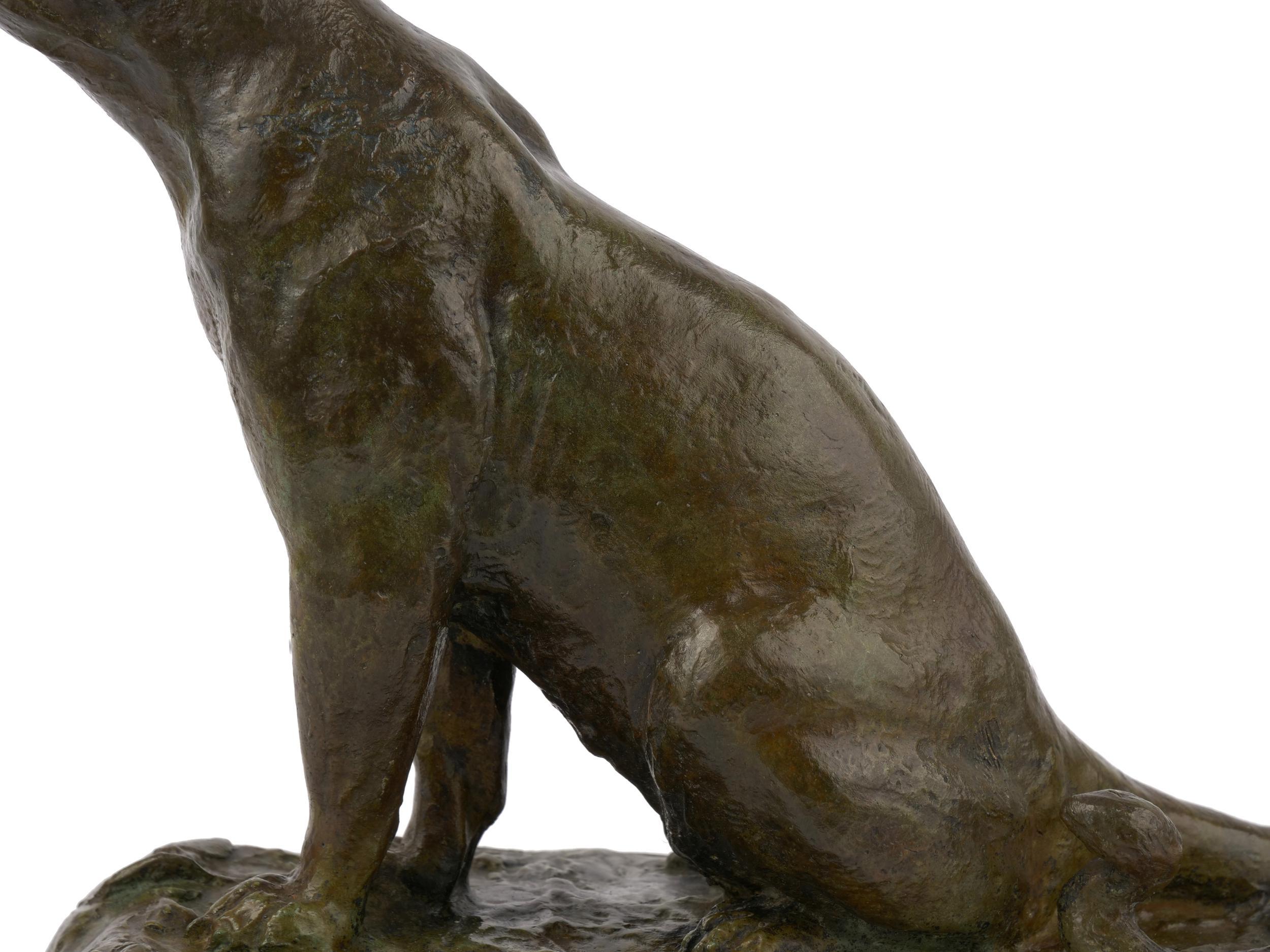 Bronze Sculpture française Roaring Jaguar Art Déco d'Adolphe Geoffroy & Susse en vente