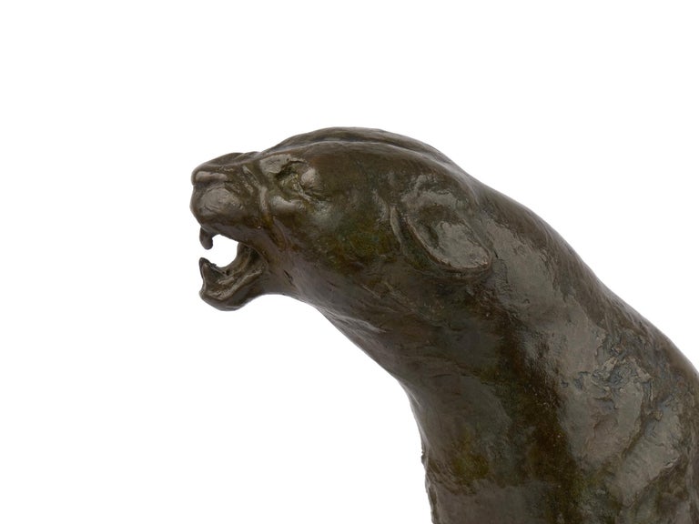“Roaring Jaguar” Art Deco French Bronze Sculpture by Adolphe Geoffroy and Susse For Sale at 1stDibs