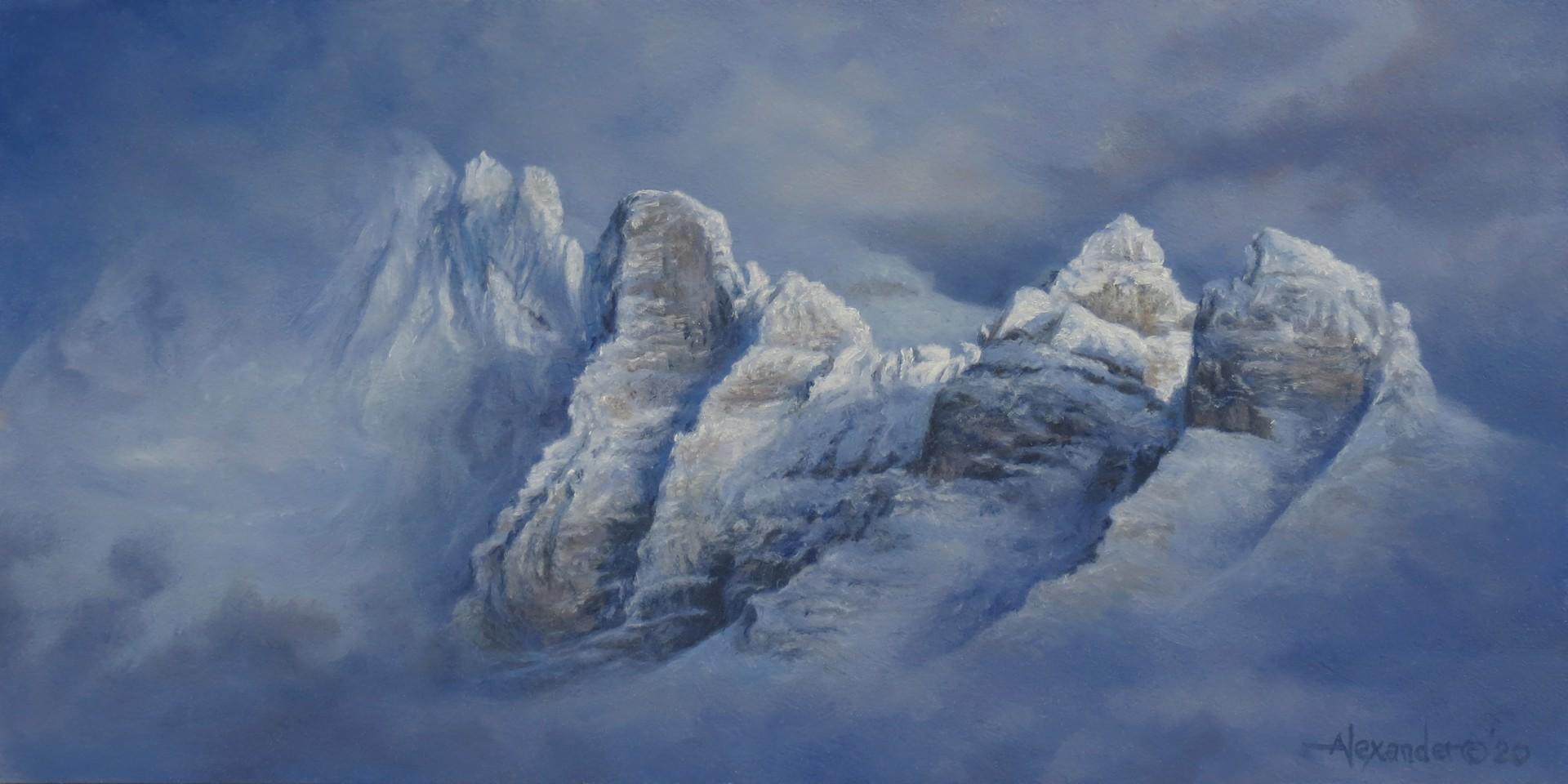 Landscape Painting de Rob Alexander - Alturas iluminadas por el sol