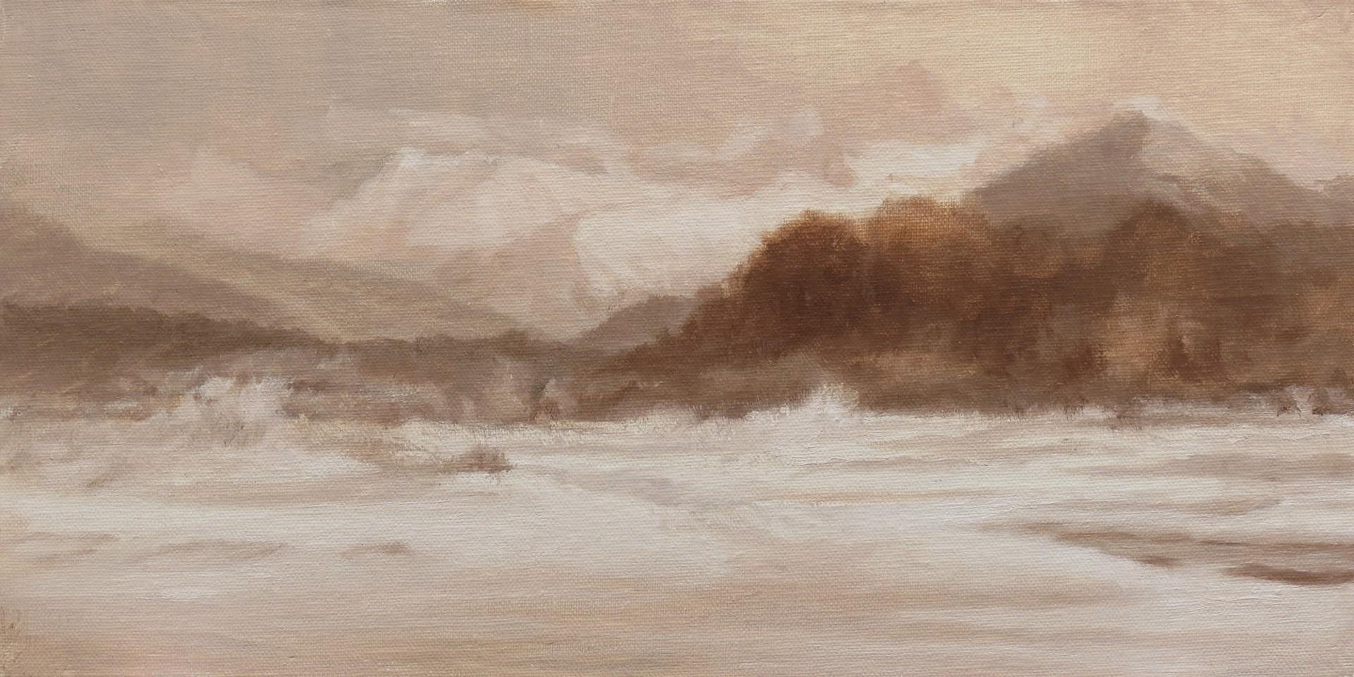 Rob Alexander Landscape Painting - Valley Sunrise Tonal Study