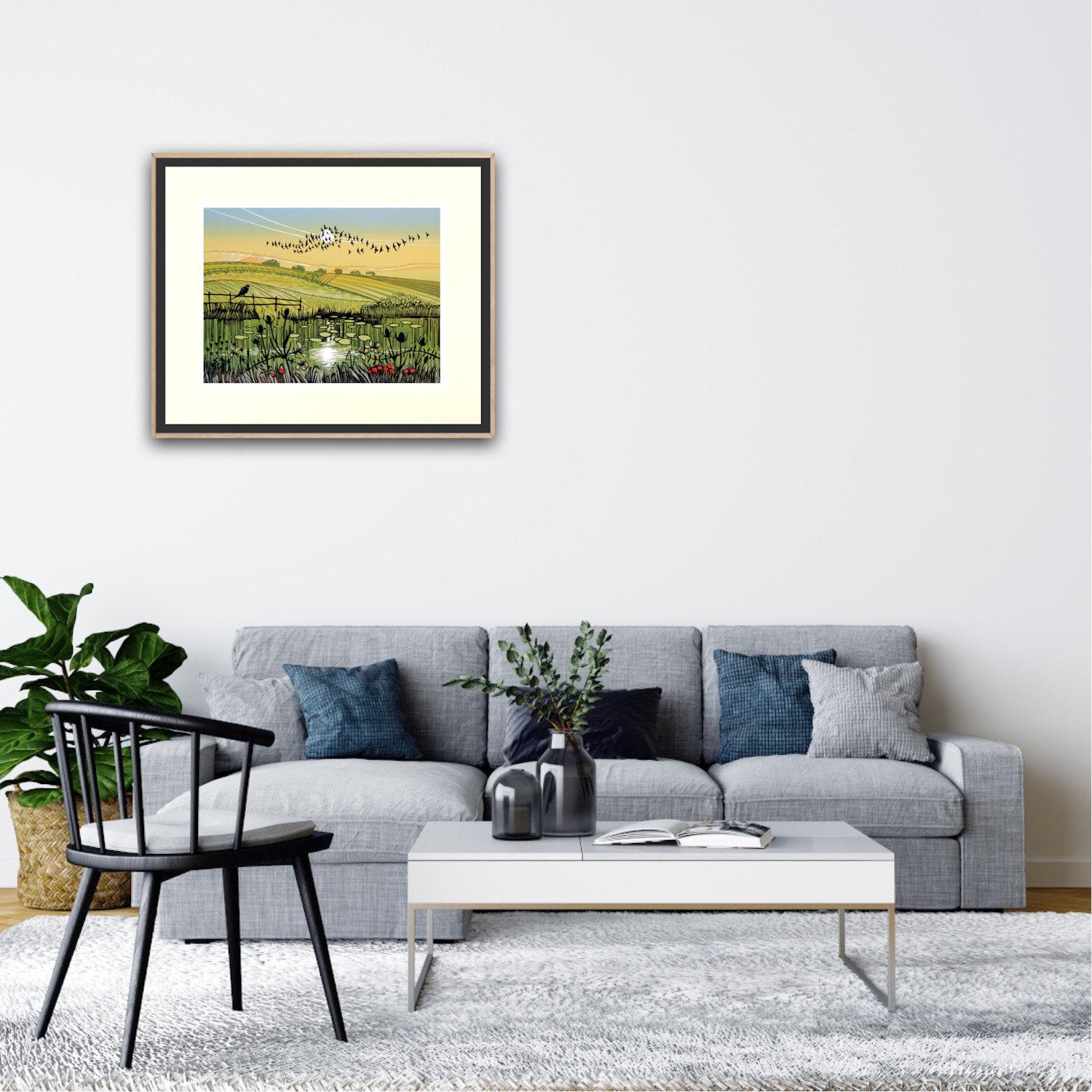 Boats and Floats, Limited edition art print, Landscape, Nature - Print by Rob Barnes