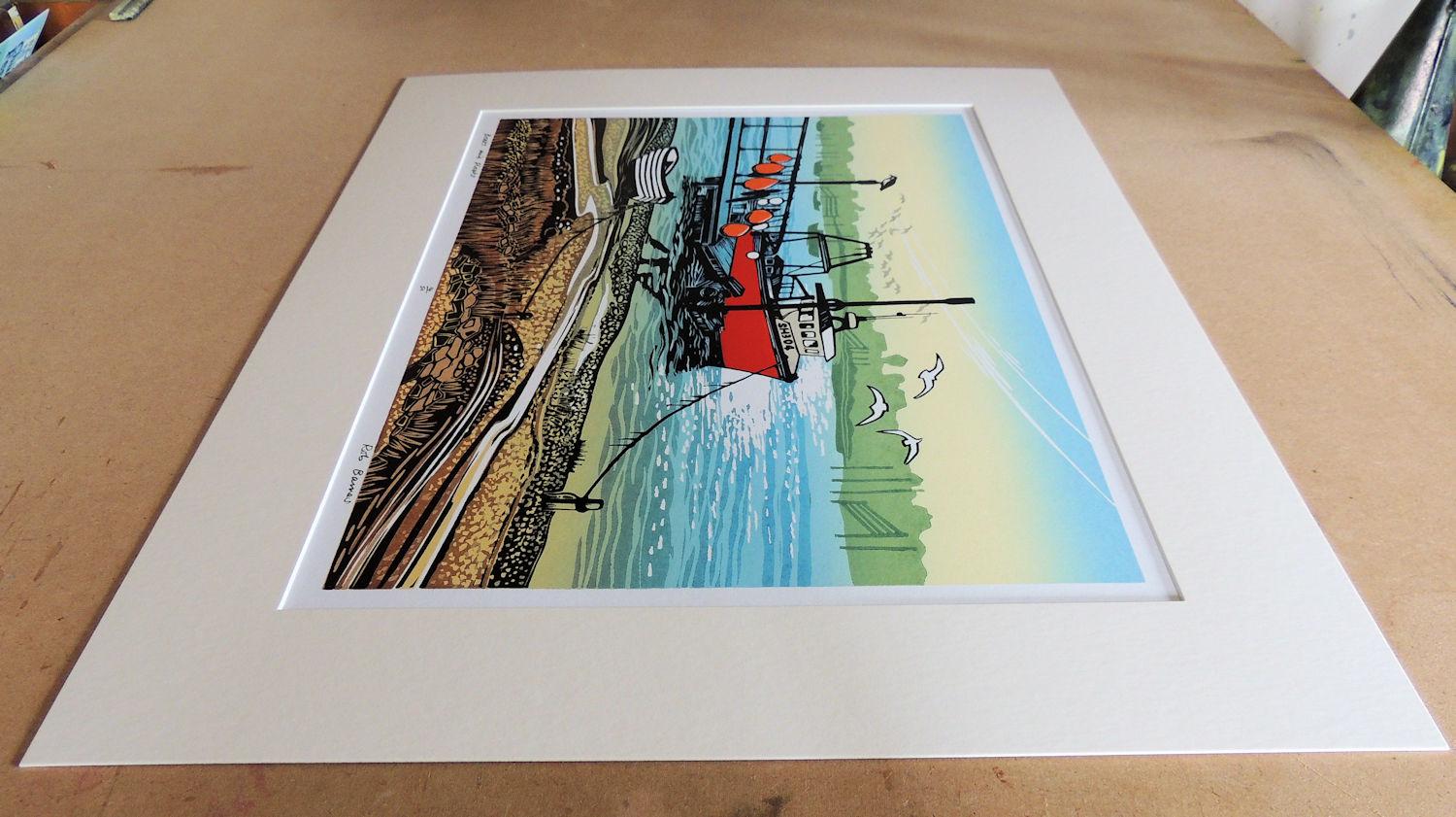 Boats and Floats, Limited edition art print, Landscape, Nature - Contemporary Print by Rob Barnes