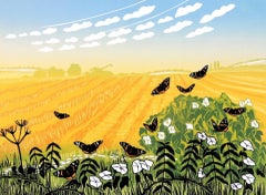 Butterfly Days, Rob Barnes, Limited Edition Print, Butterly Field Artwork