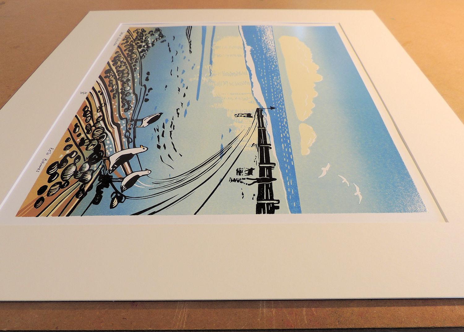 Cloud Reflection, Seascape Print, Coastal Art, Beach Art, Bird Art, Animal Art For Sale 3