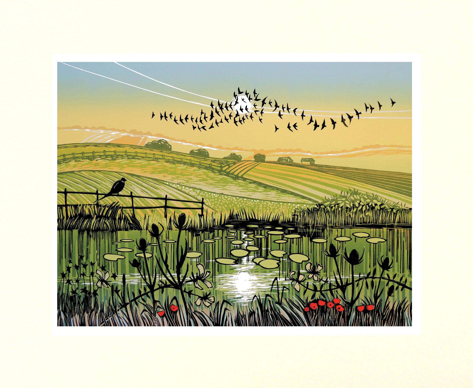 Farm Pond, Impression d'art en édition limitée, Paysage, Nature en vente 4